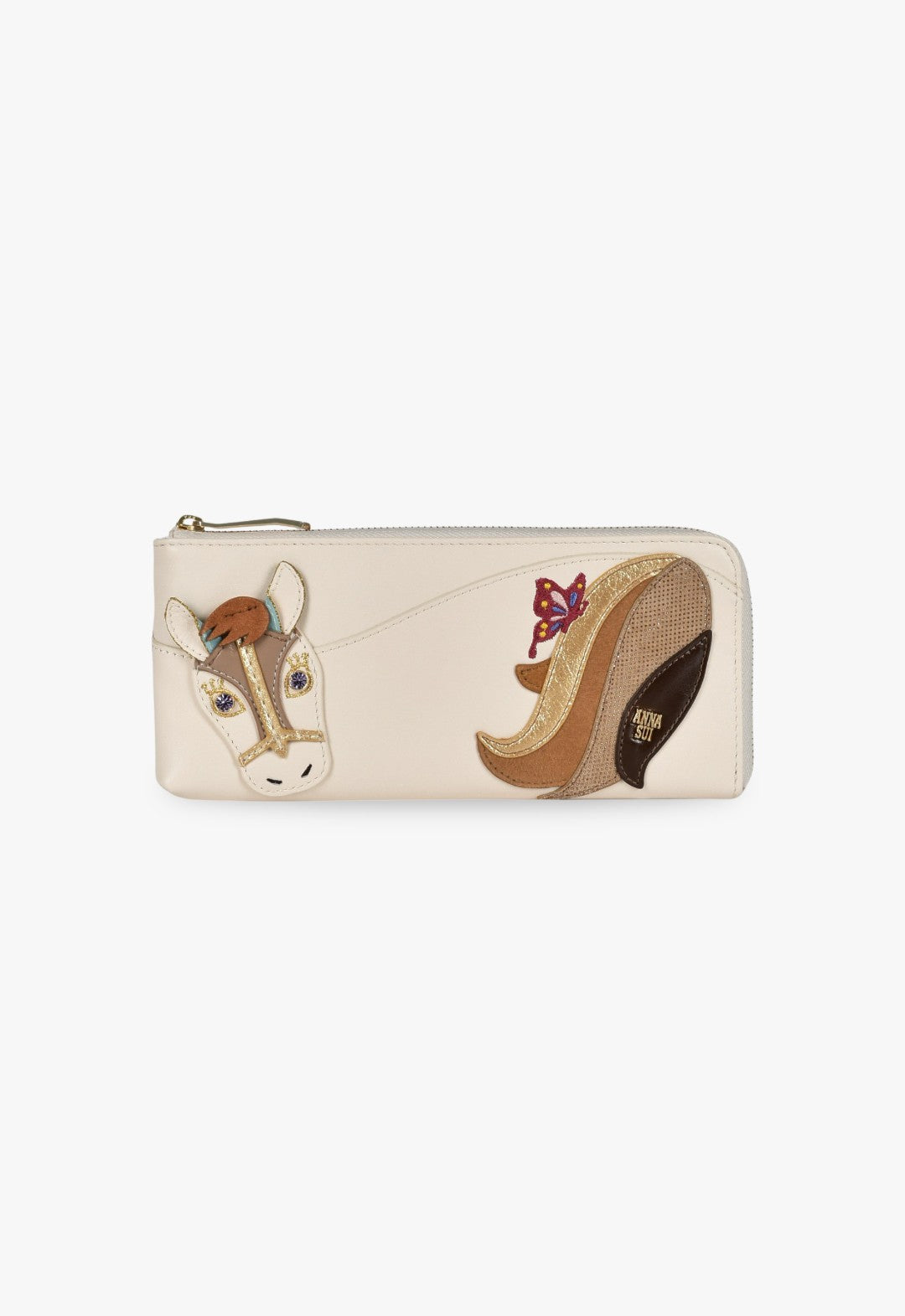 Butterfly Pony Thin Gusset Long Wallet