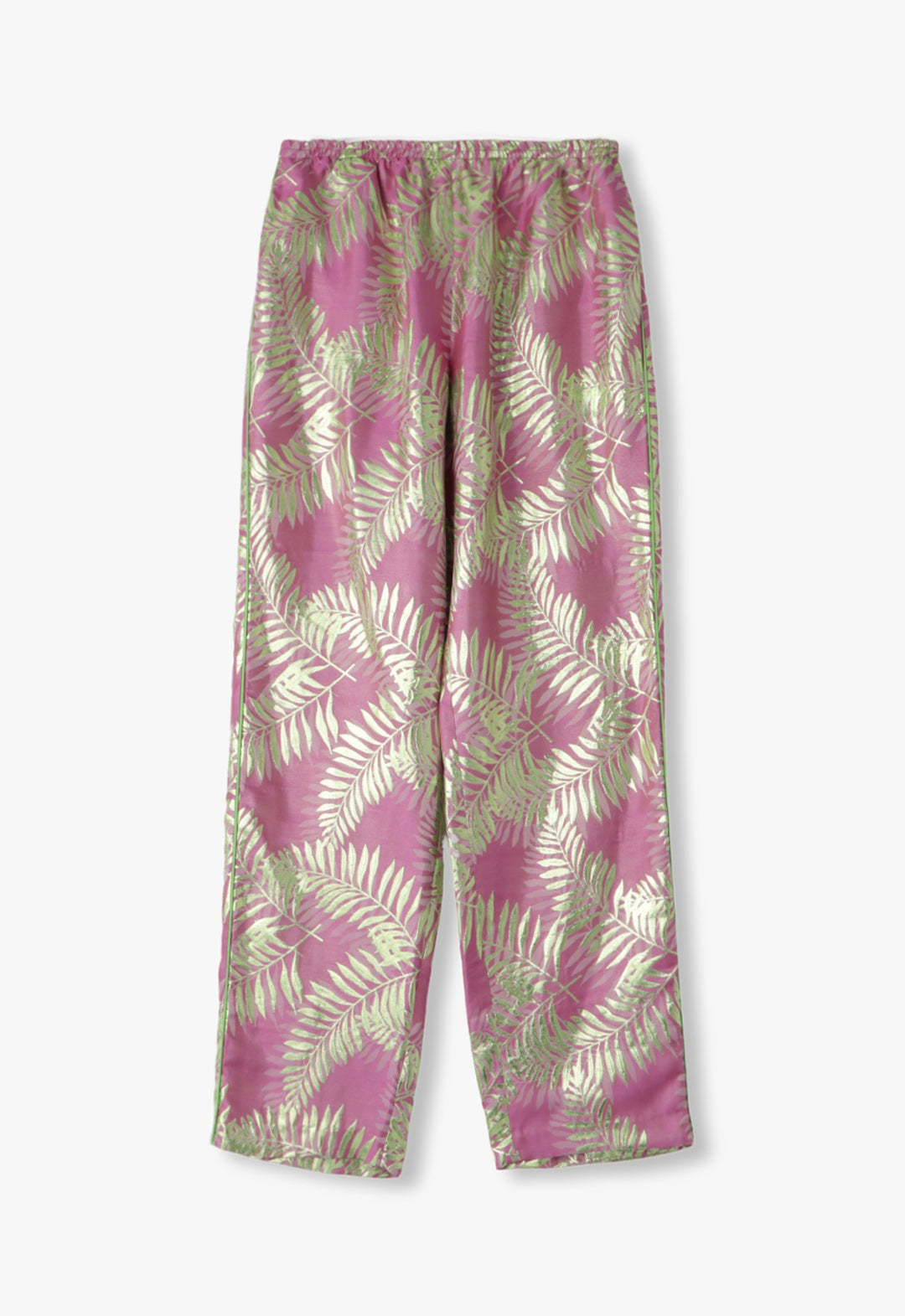 PALM LEAF JACQUARD PANTS