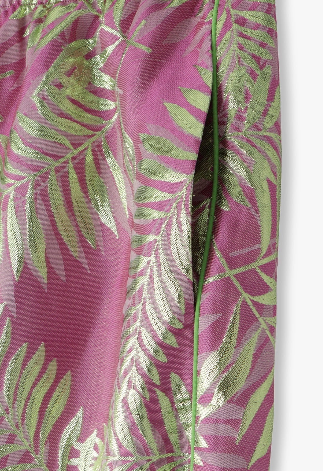 PALM LEAF JACQUARD PANTS
