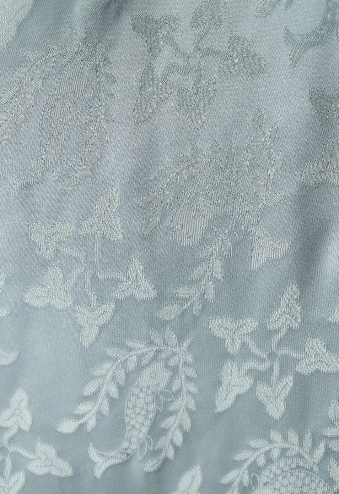 PISCES SATIN JACQUARD RUFFLE TIE TOP
