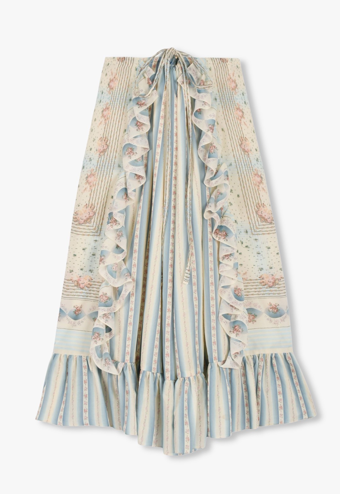 HERITAGE SCARF PRINT COTTON SKIRT