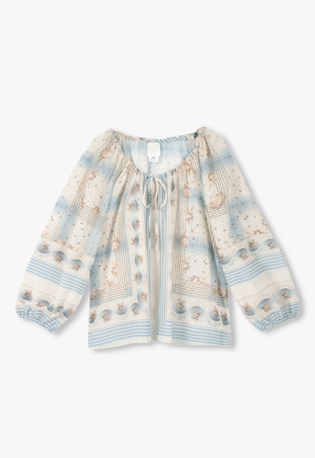 HERITAGE SCARF PRINT CHIFFON BLOUSE