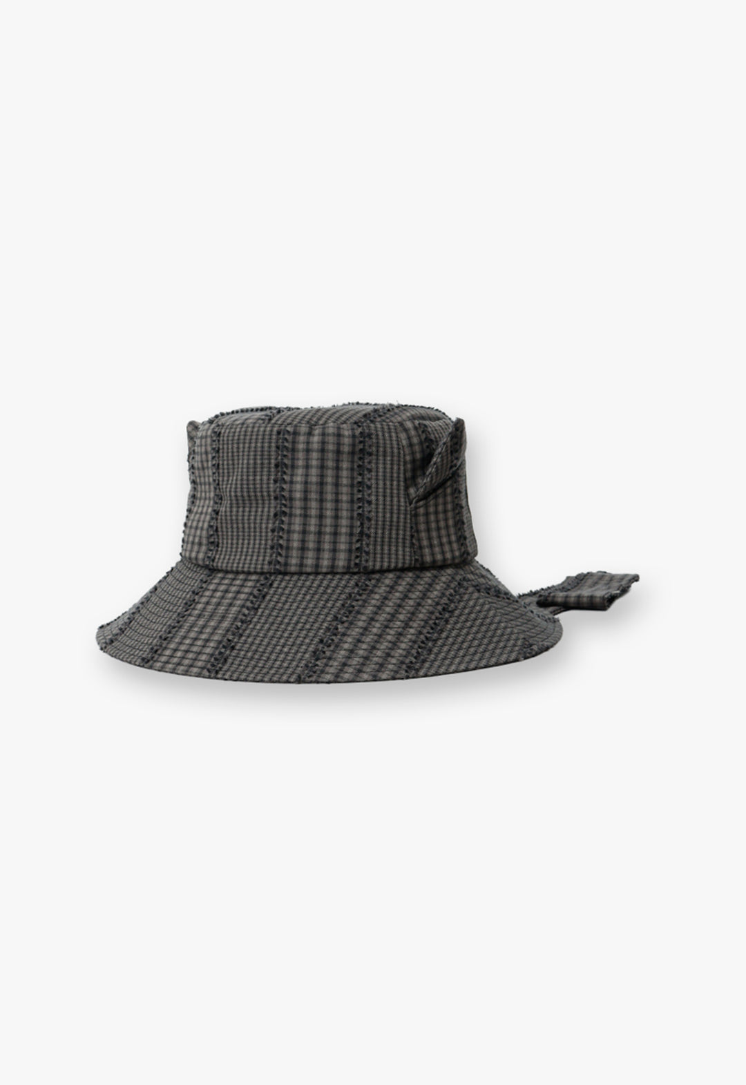 Cat ear checkered cloche hat