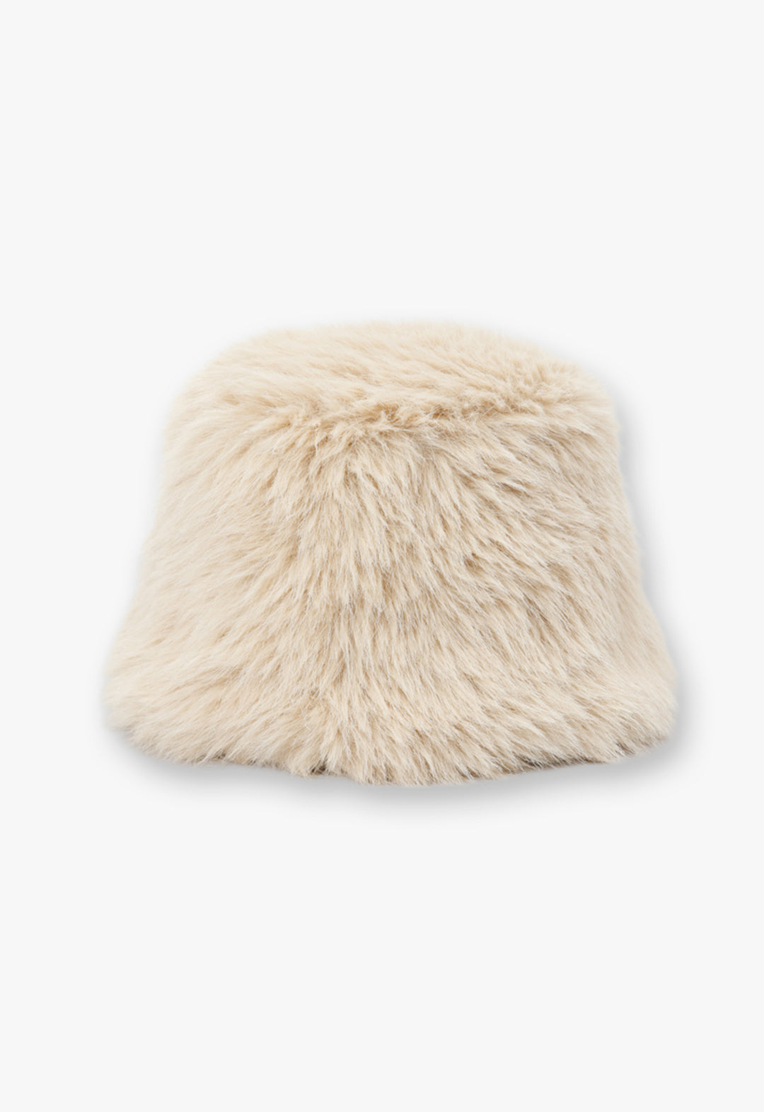 Eco-fur patch cloche hat