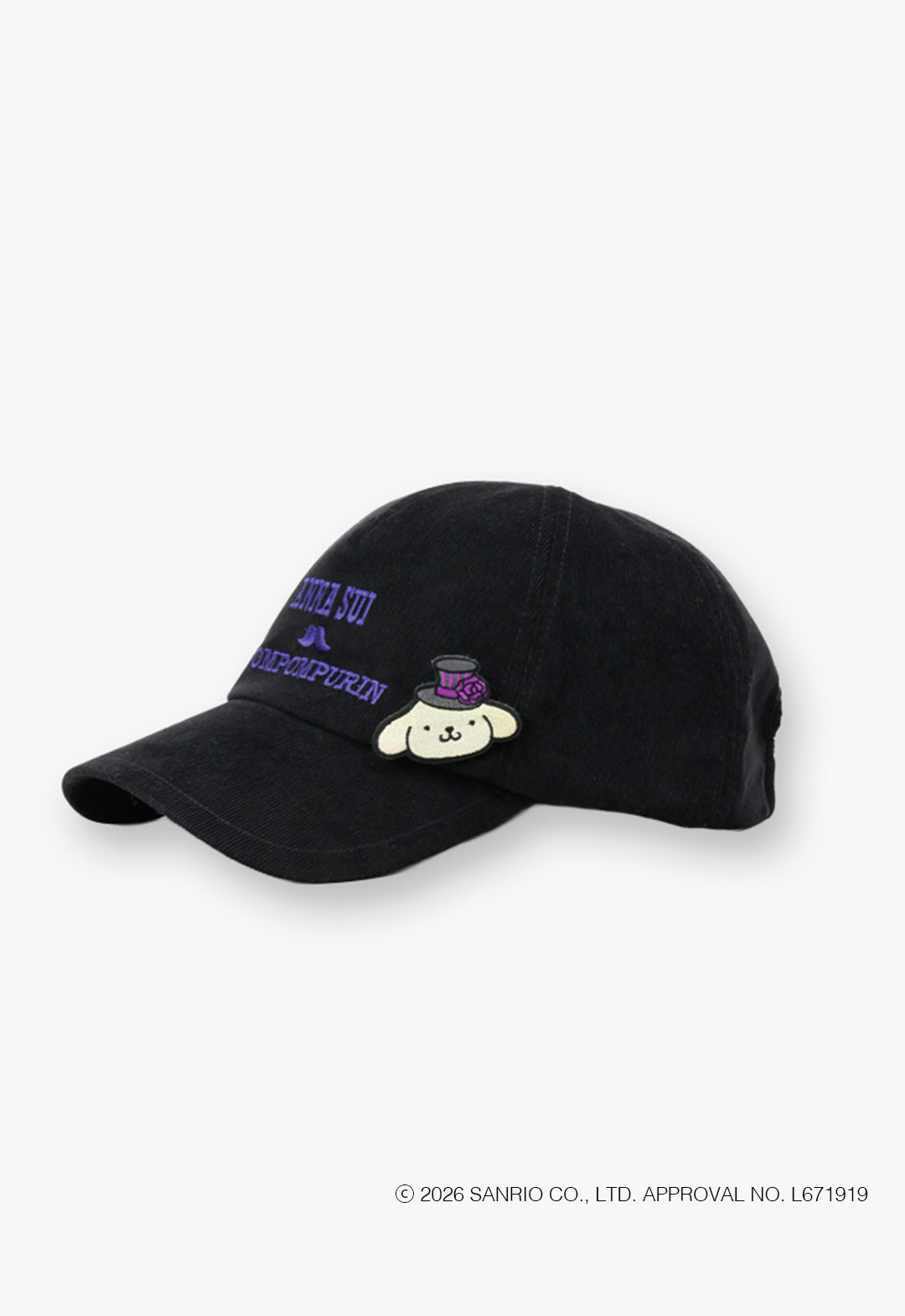ANNA SUI x Pompompurin embroidery brooch cap