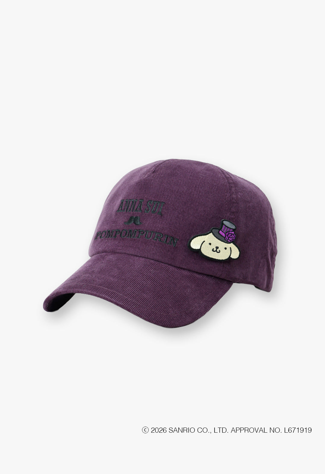 ANNA SUI x Pompompurin embroidery brooch cap