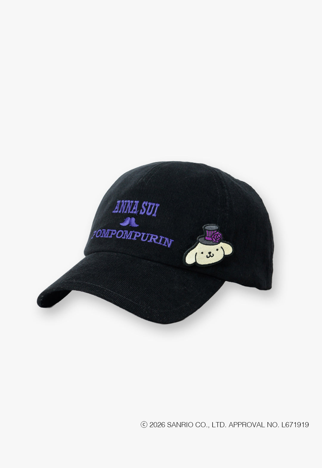 ANNA SUI x Pompompurin embroidery brooch cap