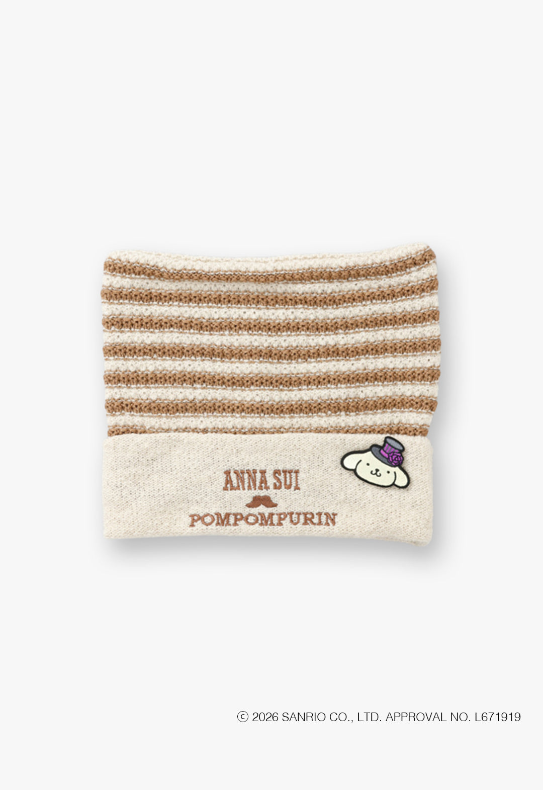ANNA SUI x Cat ear watch with pom pom purin embroidery brooch