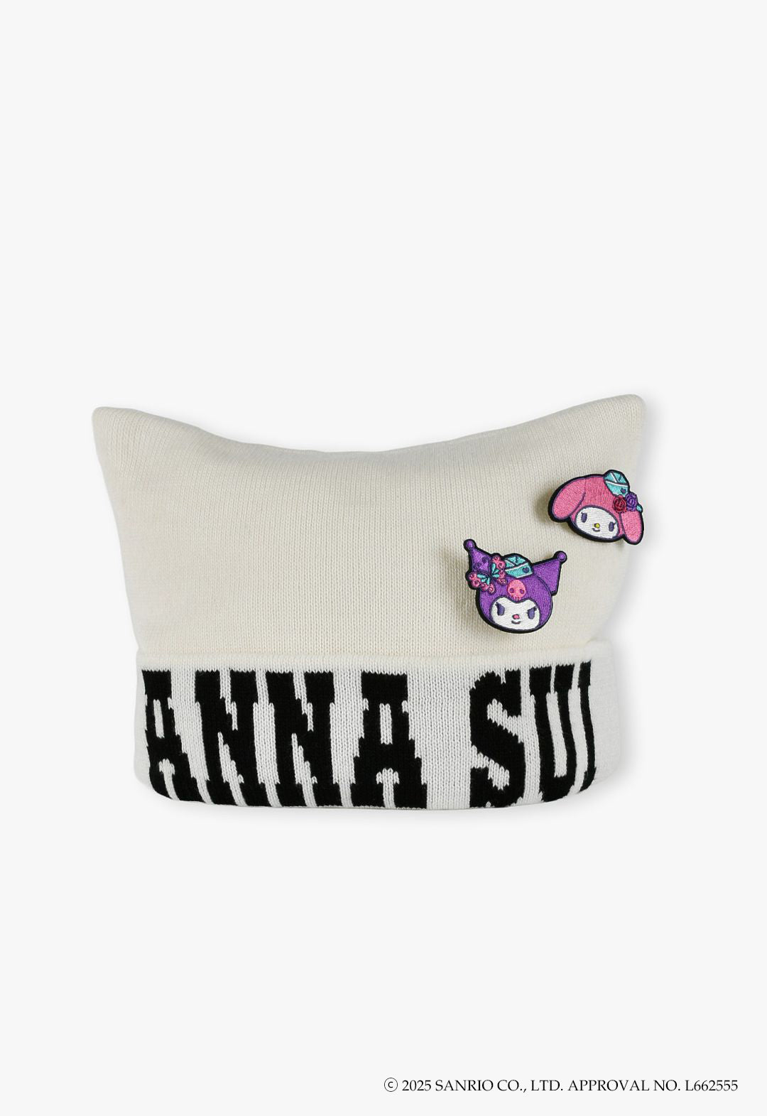 マイメロディ&クロミ 刺繍ブローチ付きネコ耳ニットワッチ