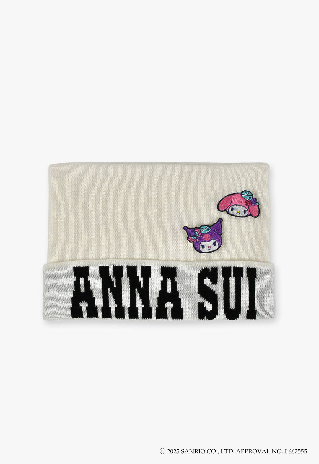 マイメロディ&クロミ 刺繍ブローチ付きネコ耳ニットワッチ