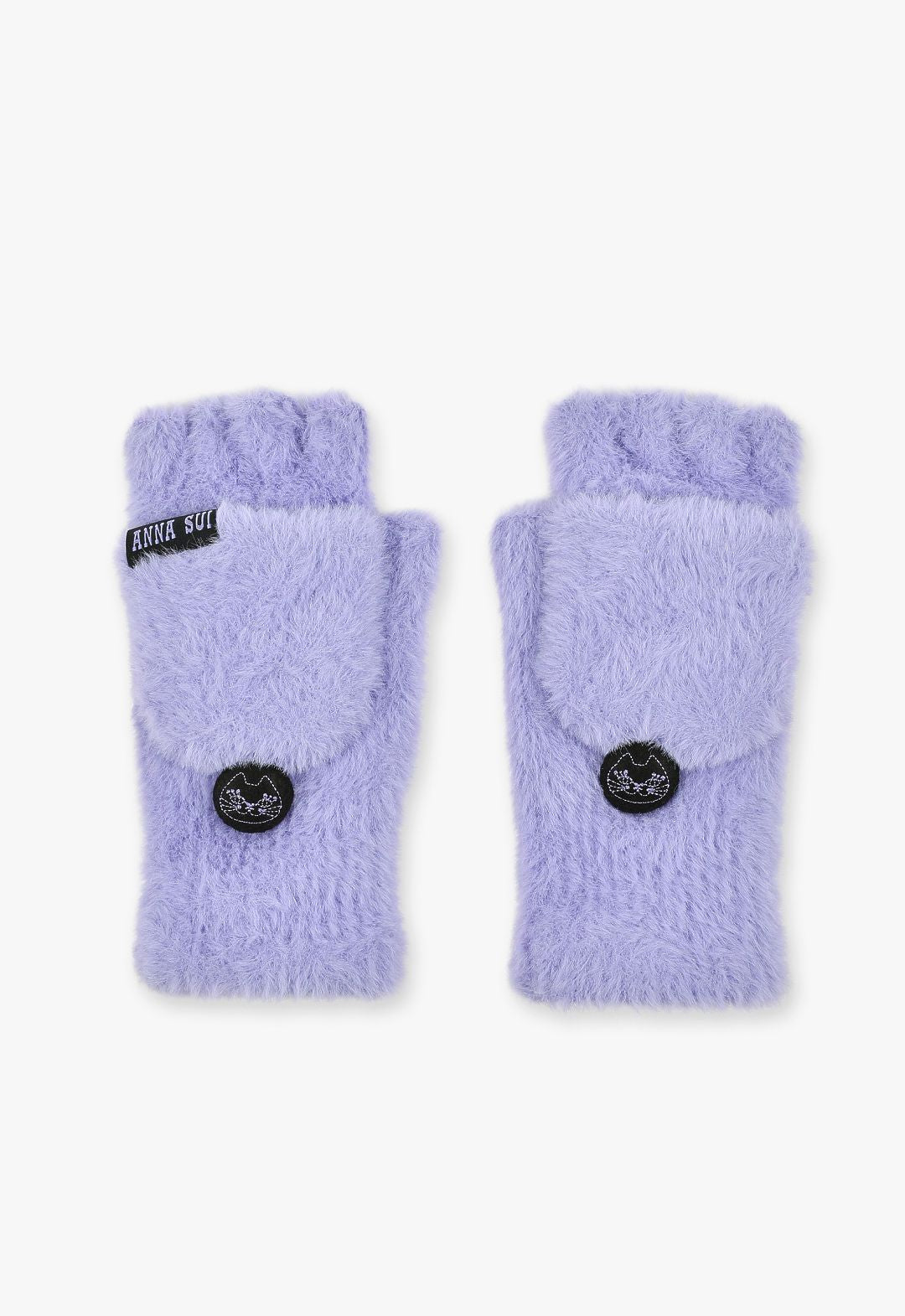 连帽双面针织手套