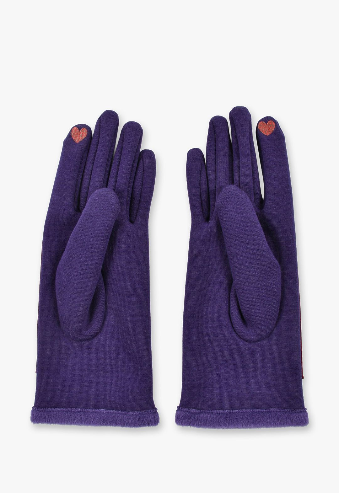 玫瑰皮革智能手机兼容手套