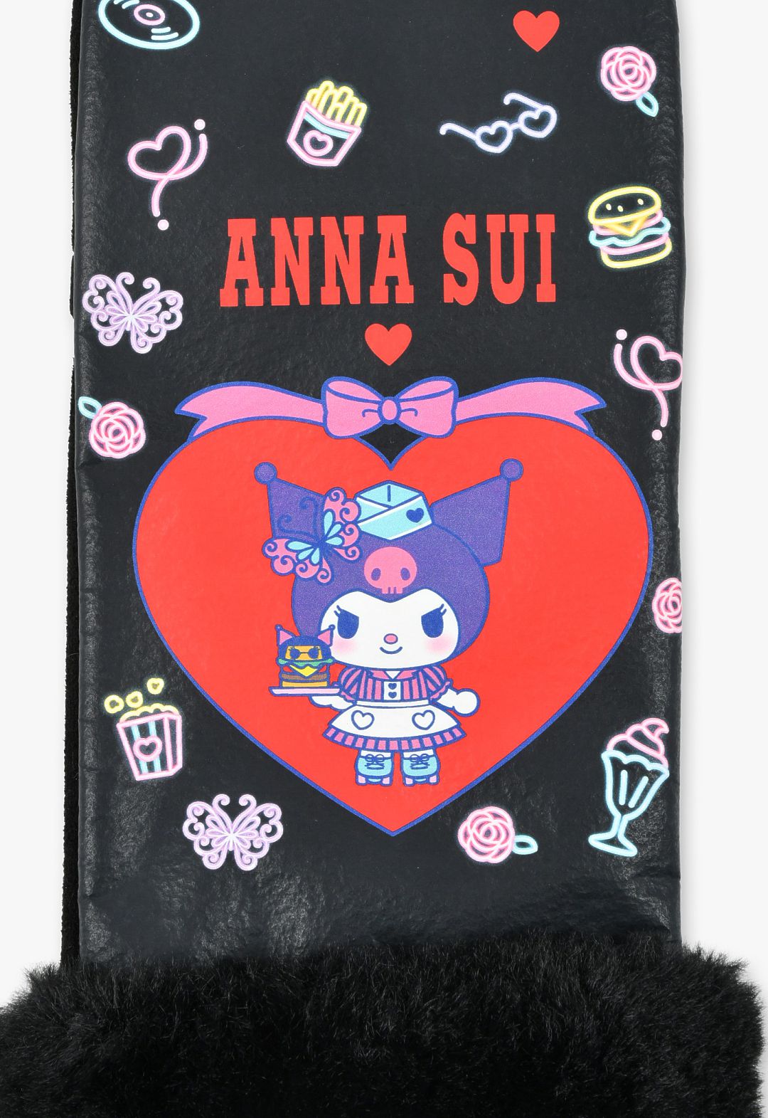 ANNA SUI × MY MELODY KUROMI スマホ対応 ファー付きミトン