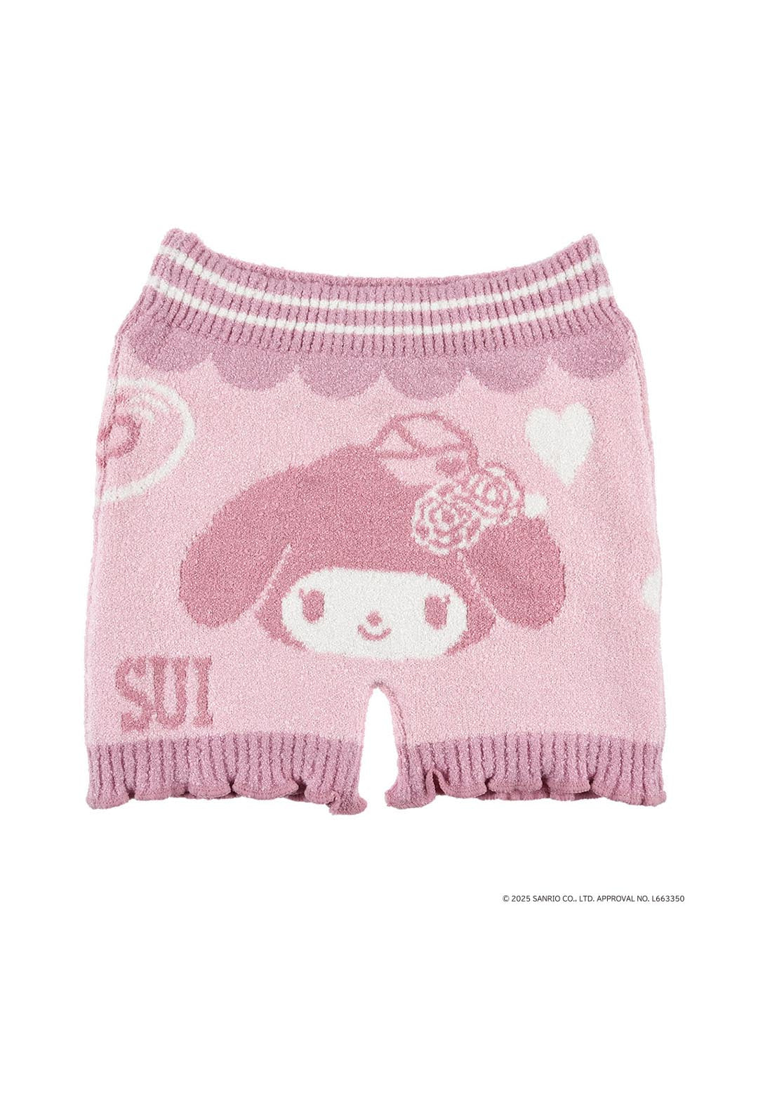 My Melody and Kuromi Print Leggings, 1/4 Length, Stretchy (My Melody)