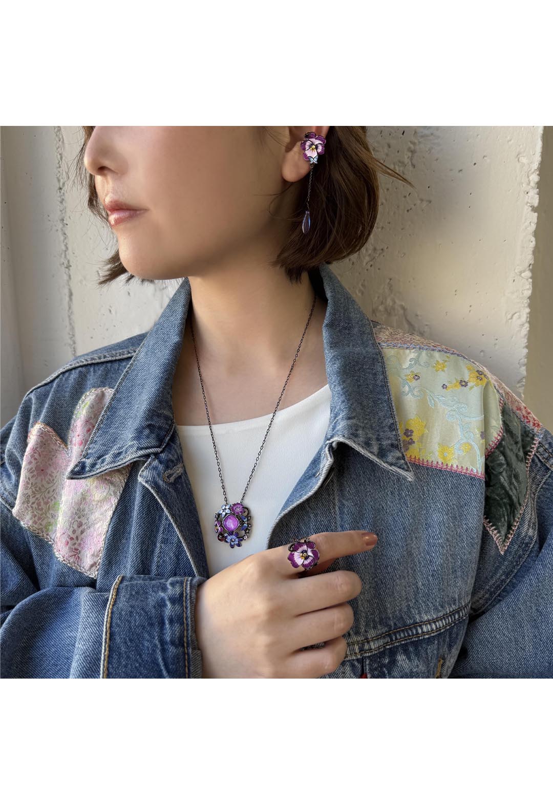 ビオラモチーフ リング