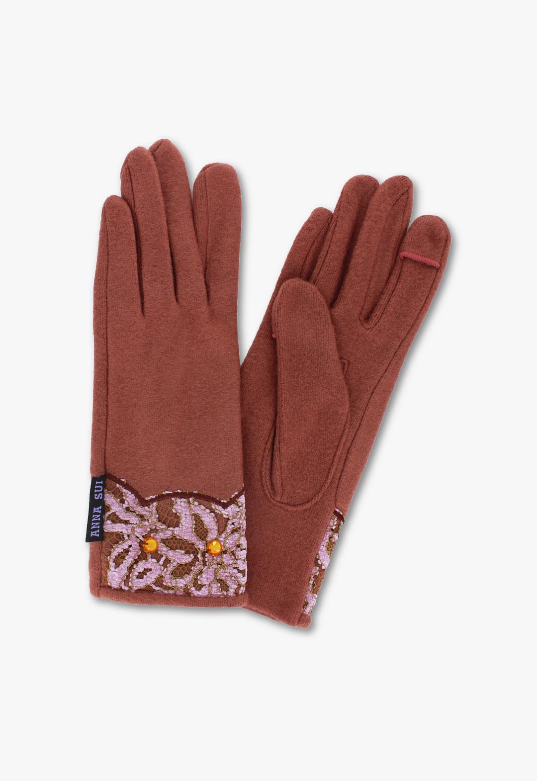 Lace design cat smartphone compatible gloves