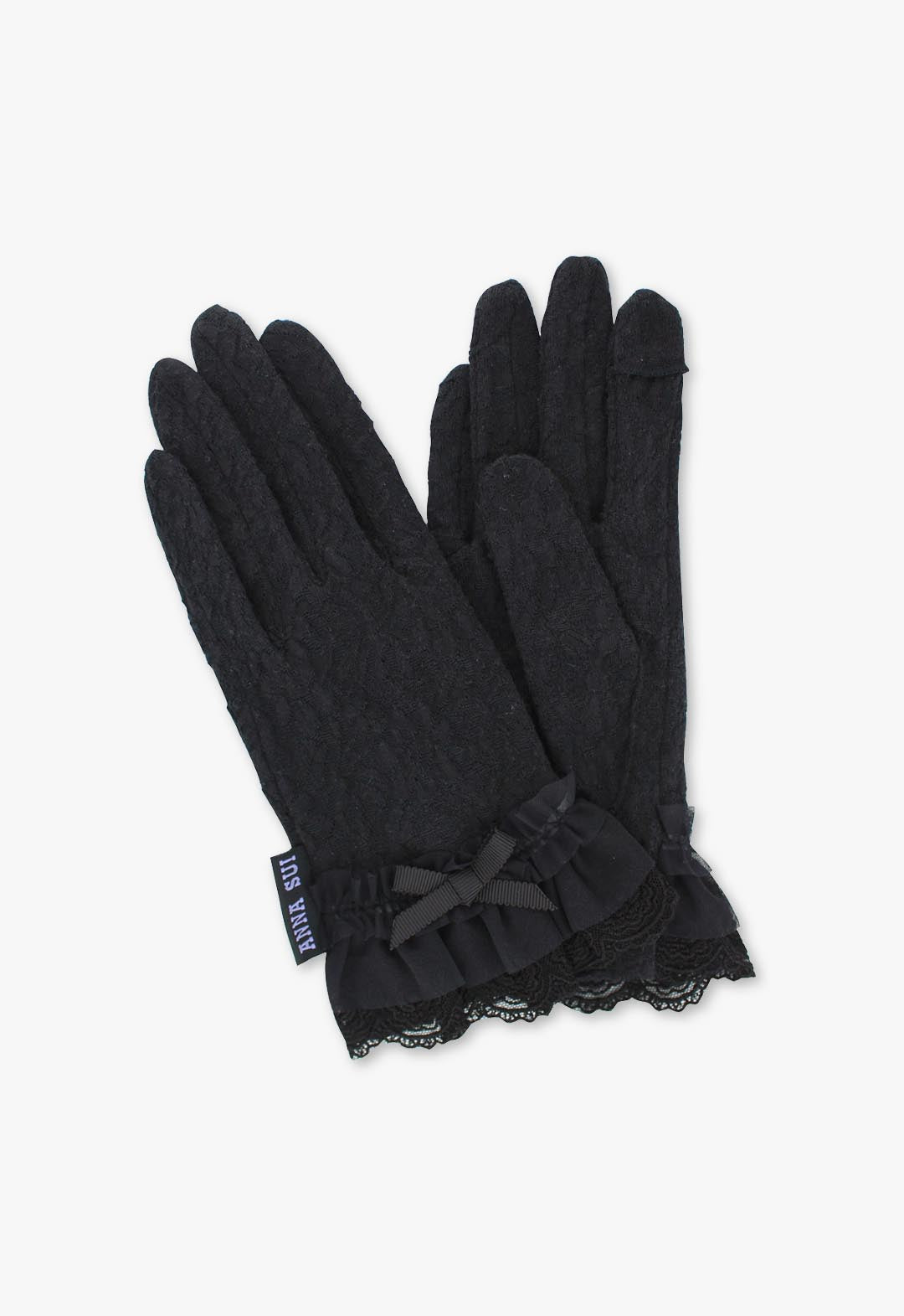 UV Protection Gloves, Short Length, Touchscreen Compatible, Rose Lace Frill