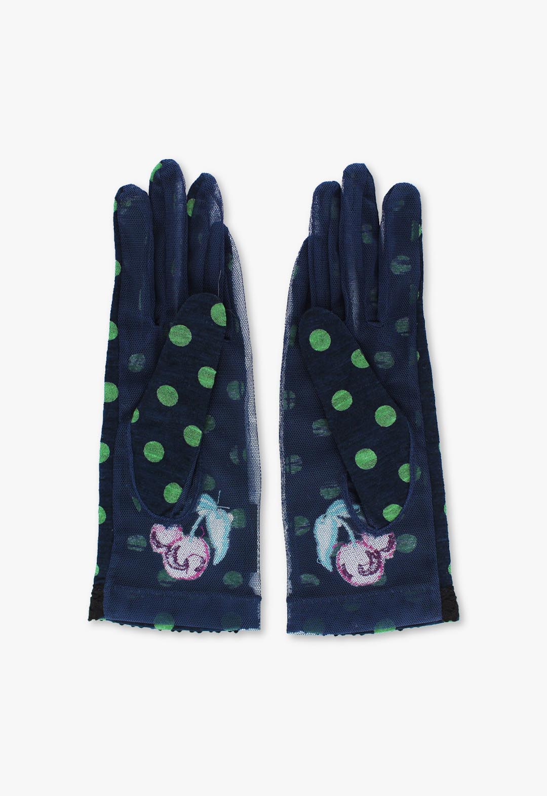 櫻桃圖案的防紫外線短手套