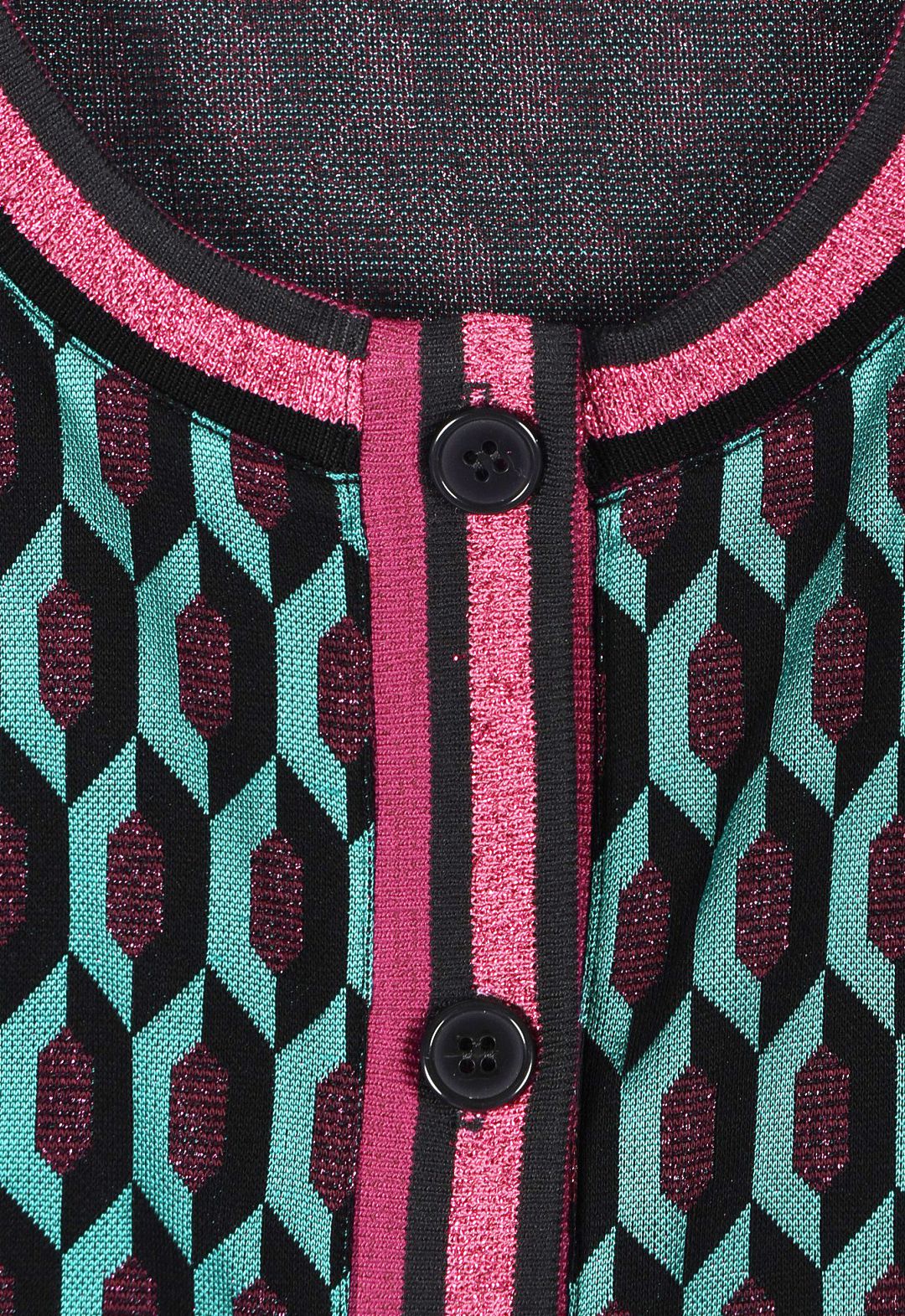 GLITTER GEO JACQUARD LONG VEST