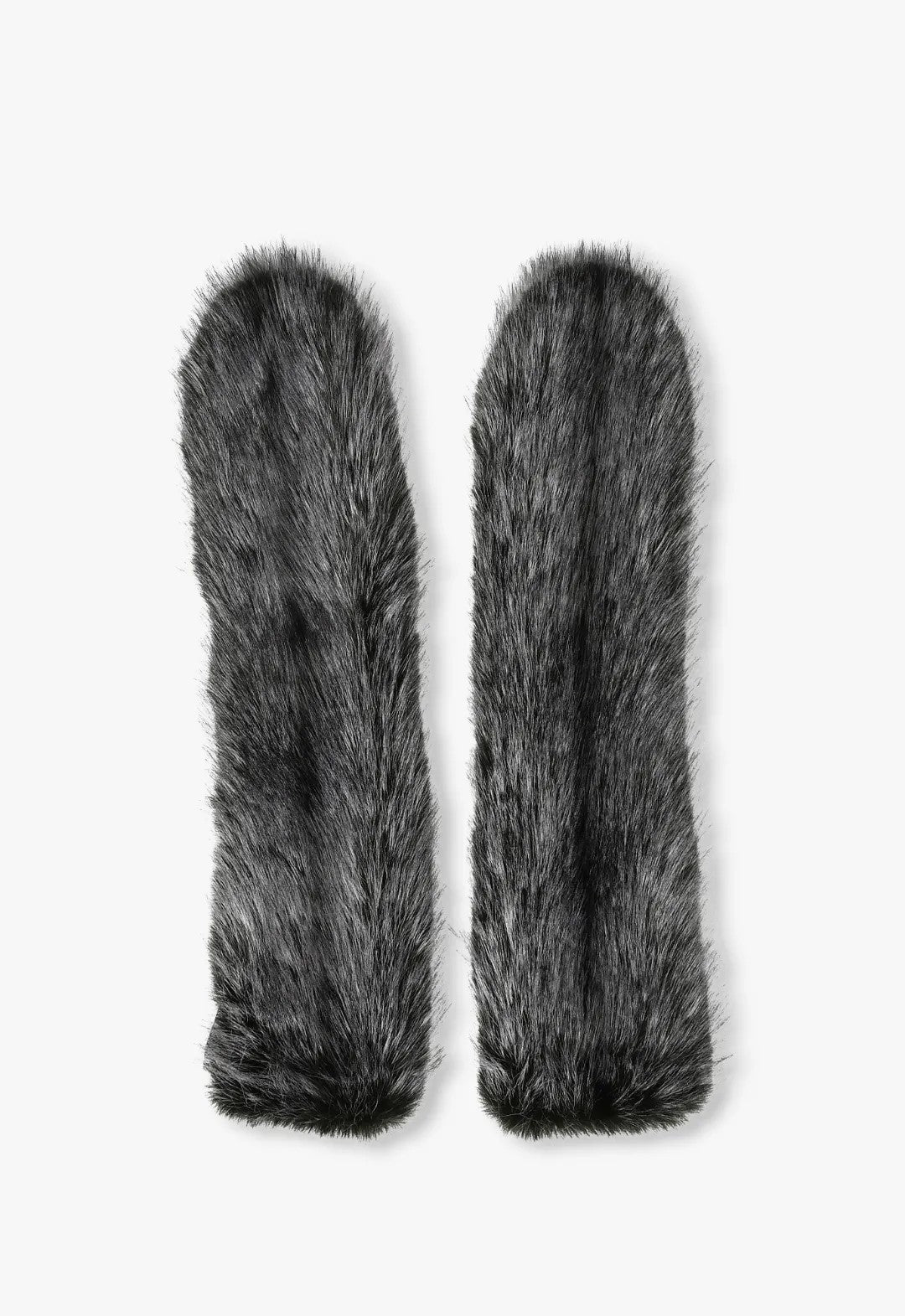 FAUX SILVER FOX MITTENS