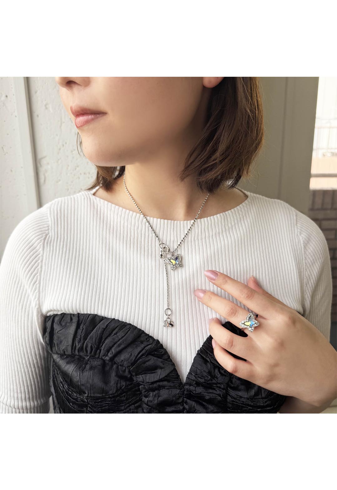 【オンラインストア限定】スパークルバタフライモチーフ ネックレス