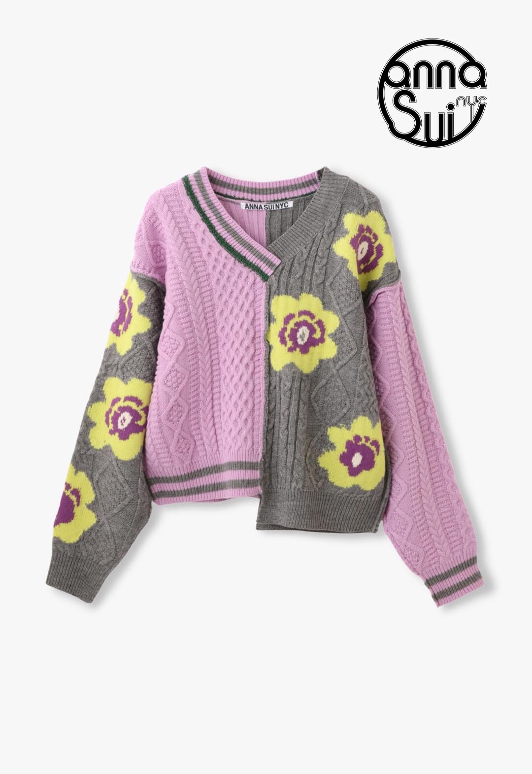 Floral pattern MIX jacquard pullover
