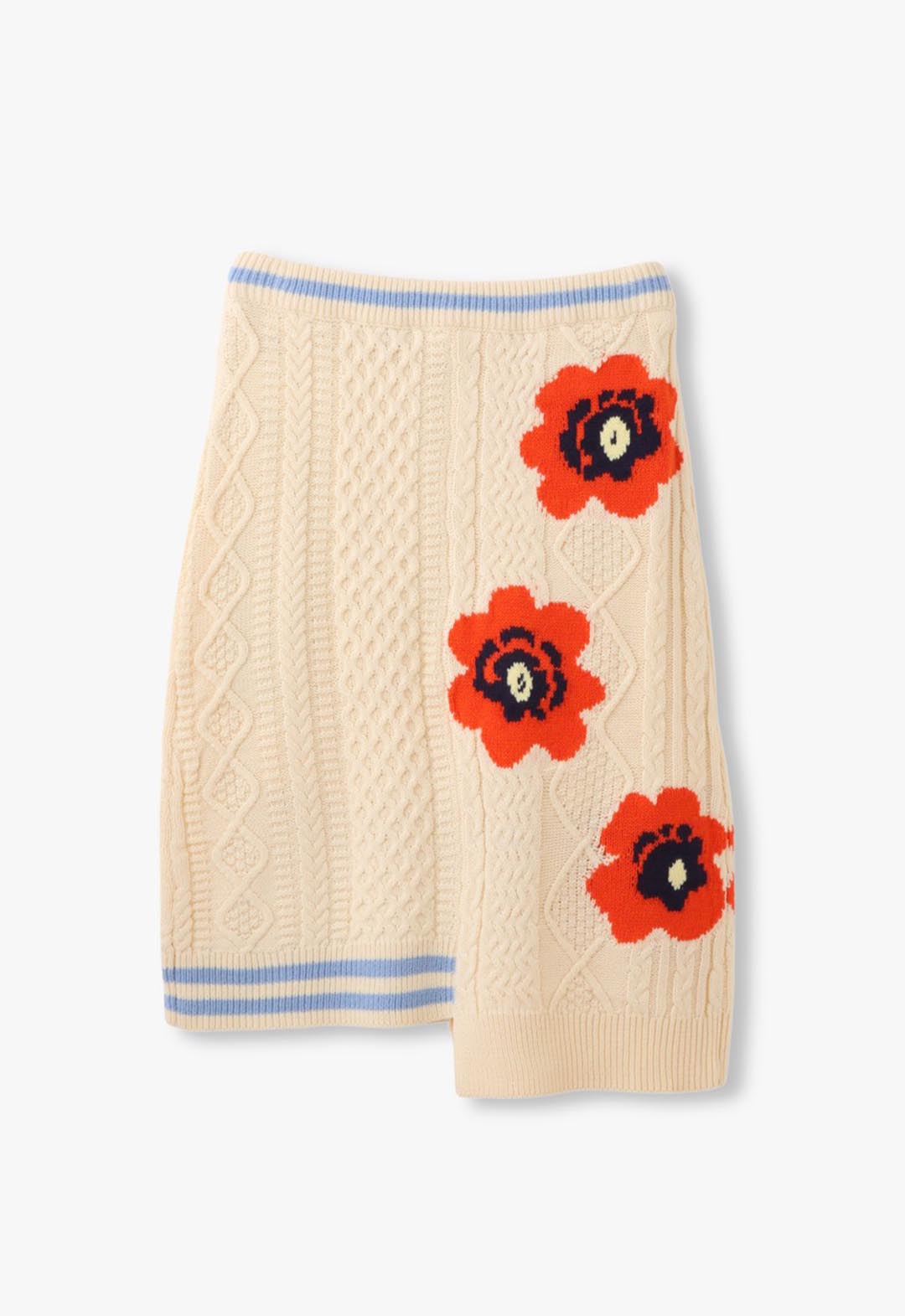 Floral pattern MIX jacquard skirt