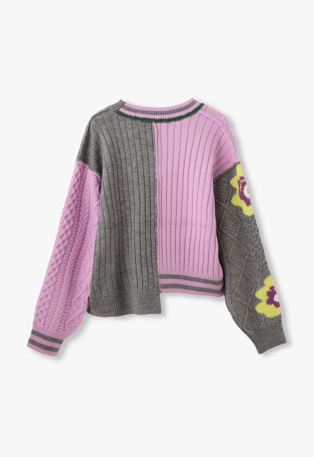 Floral pattern MIX jacquard pullover