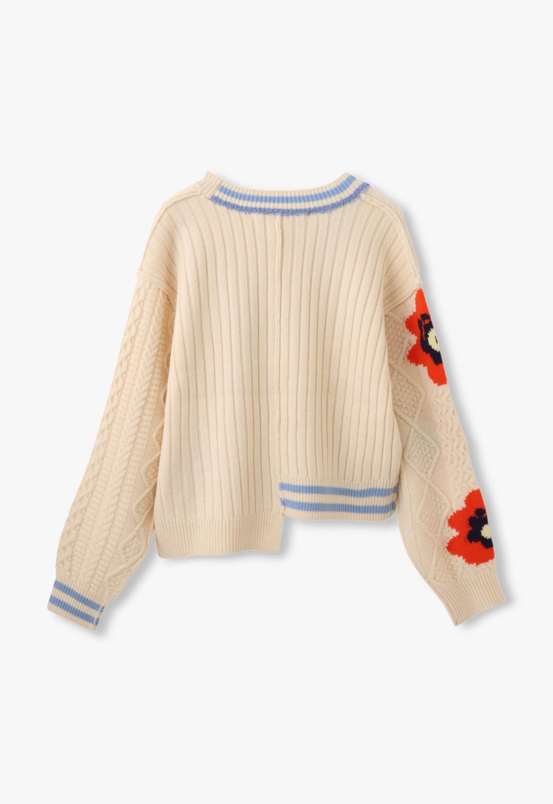 Floral pattern MIX jacquard pullover