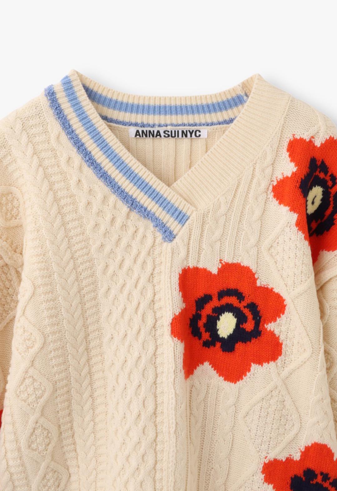 Floral pattern MIX jacquard pullover