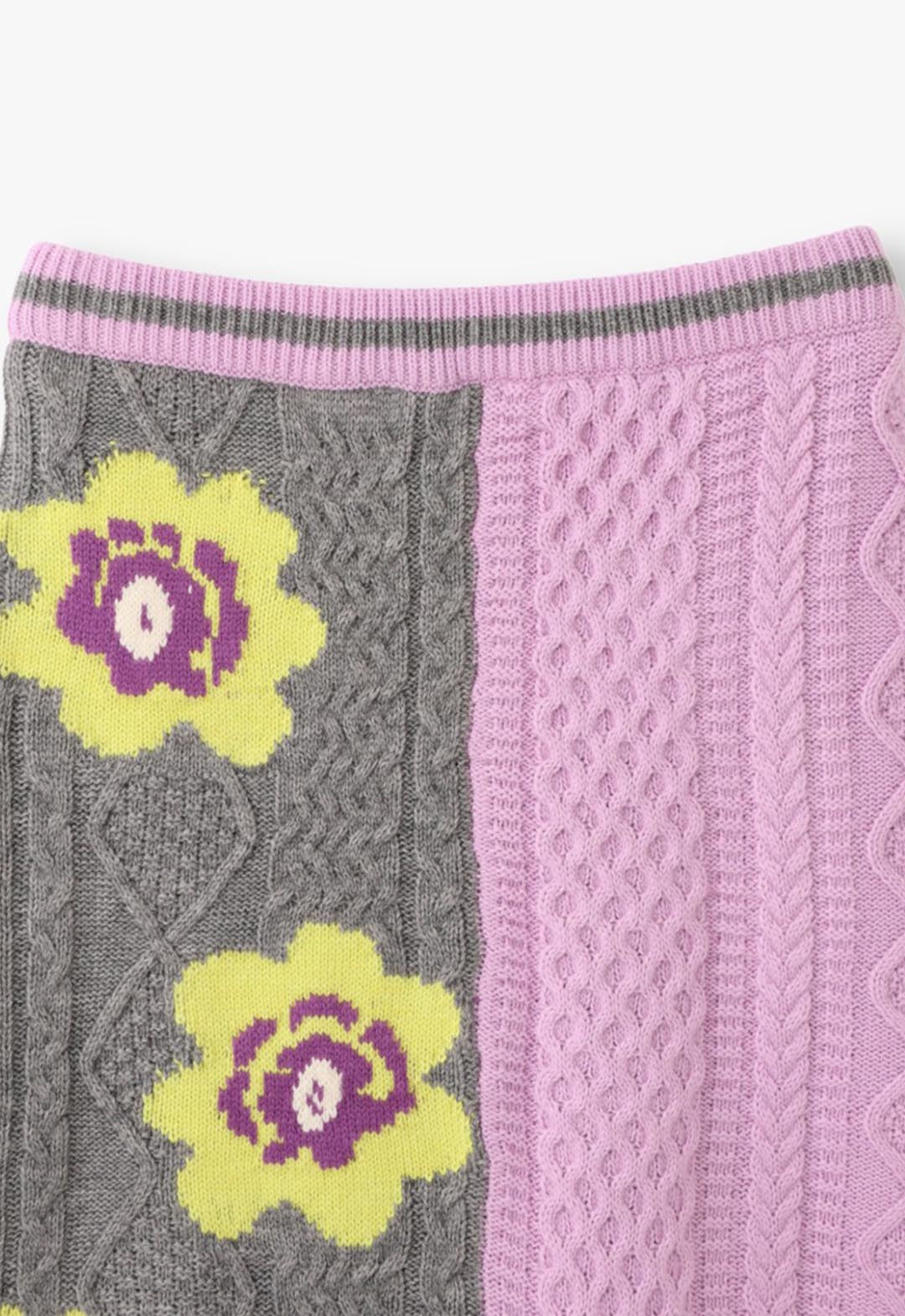 Floral pattern MIX jacquard skirt