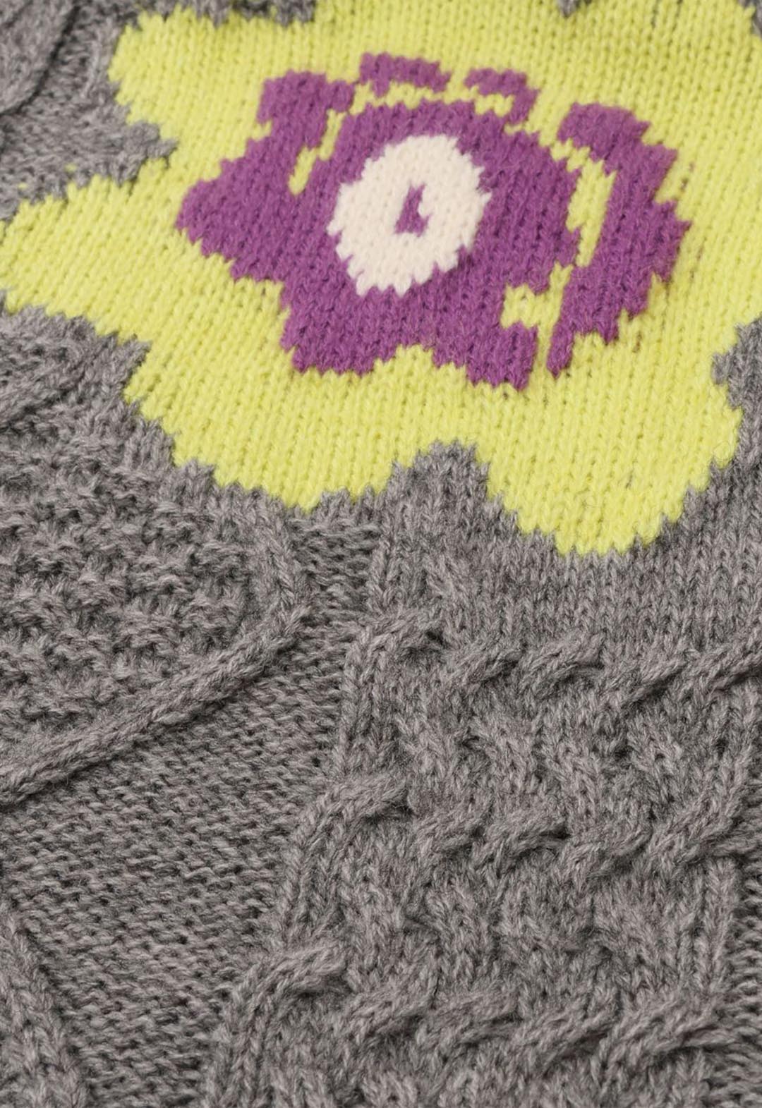 Floral pattern MIX jacquard pullover