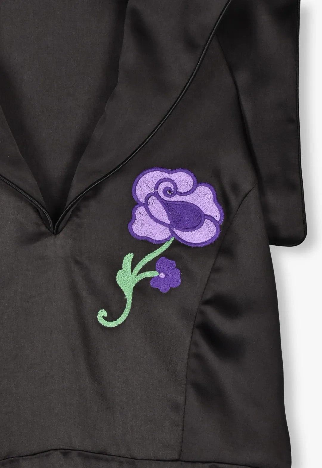 BOUDOIR SATIN EMBROIDERED JUMPSUIT