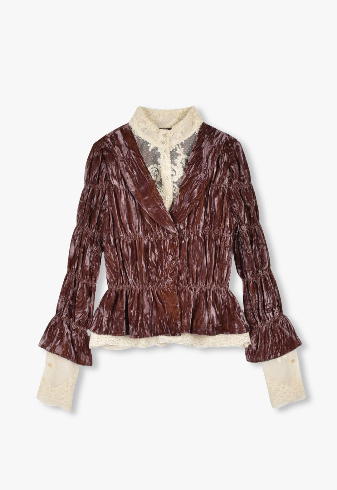 CRUSHED VELVET VICTORIAN BLOUSE