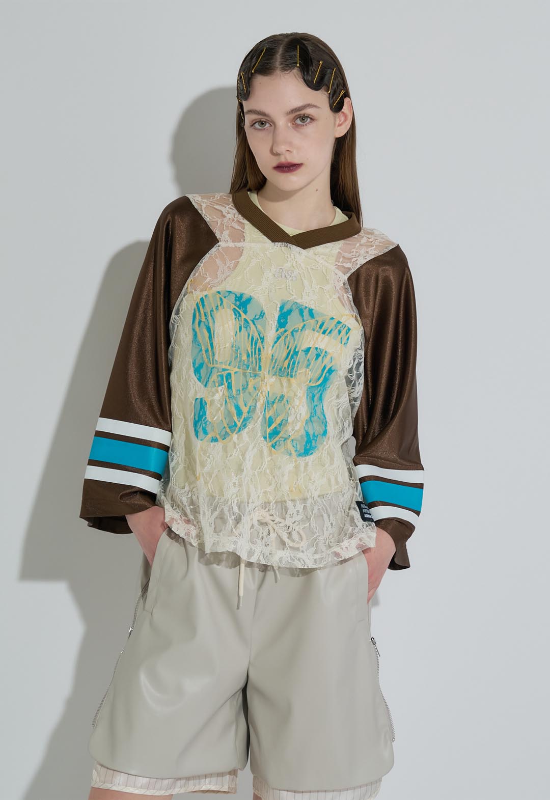 Butterfly print game shirt