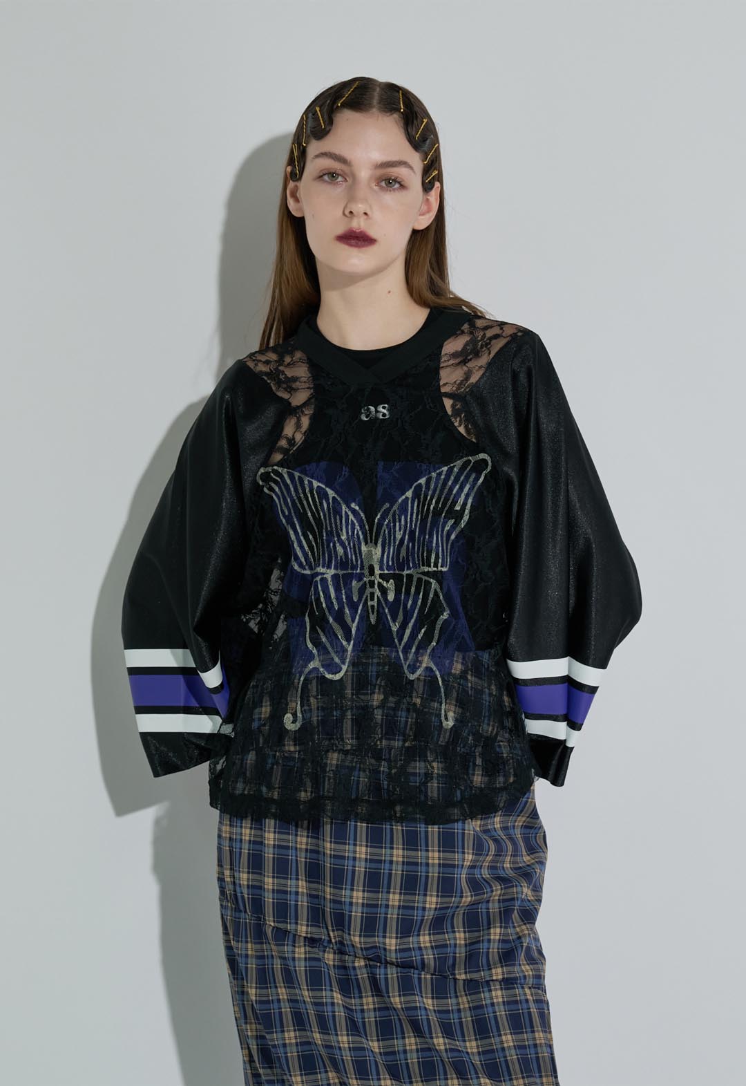 Butterfly print game shirt