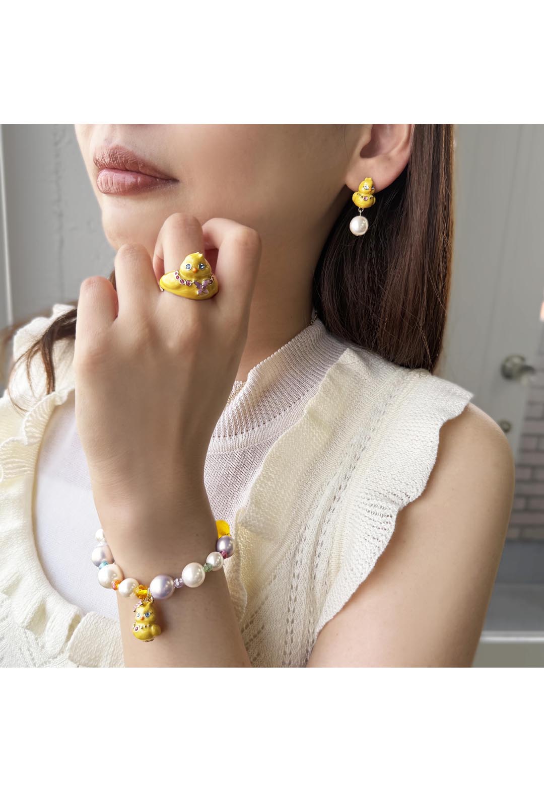 Chick motif bracelet