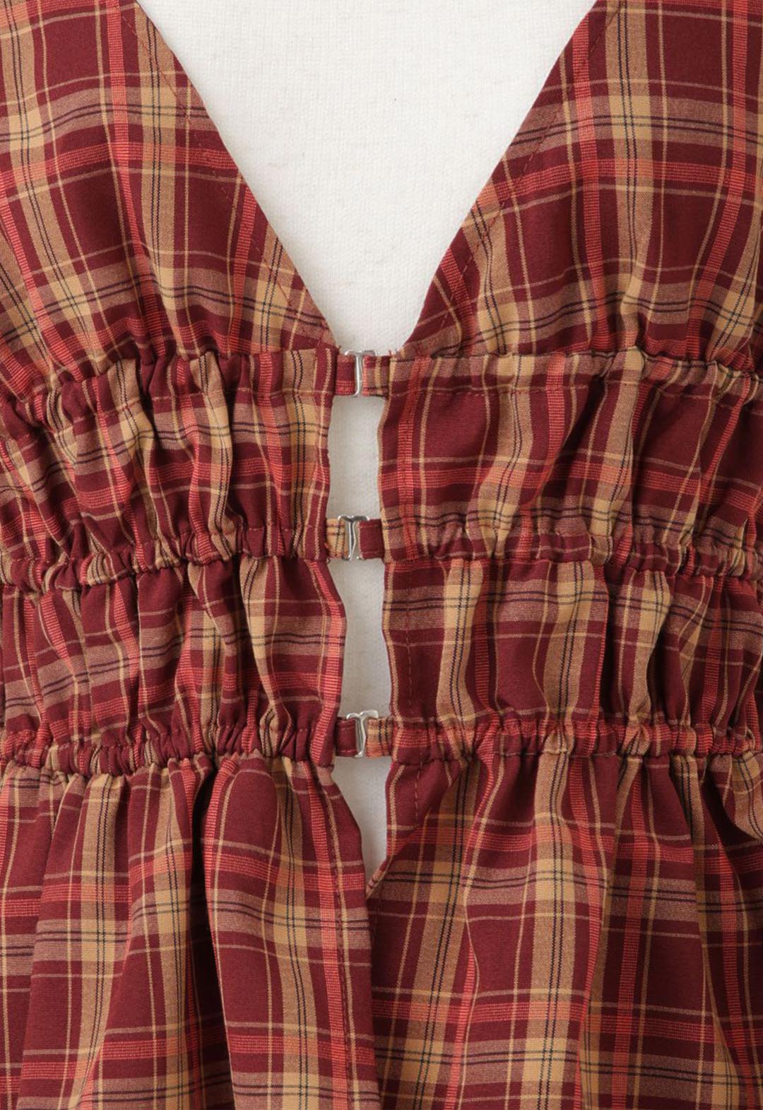 Checked Shirred Cami