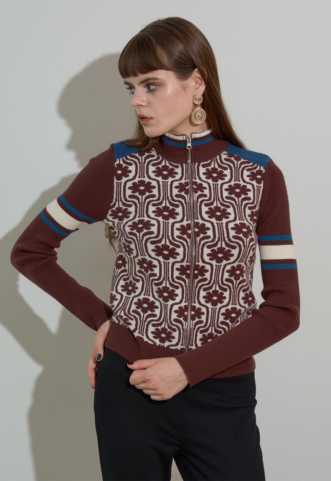 Ski knit blouson