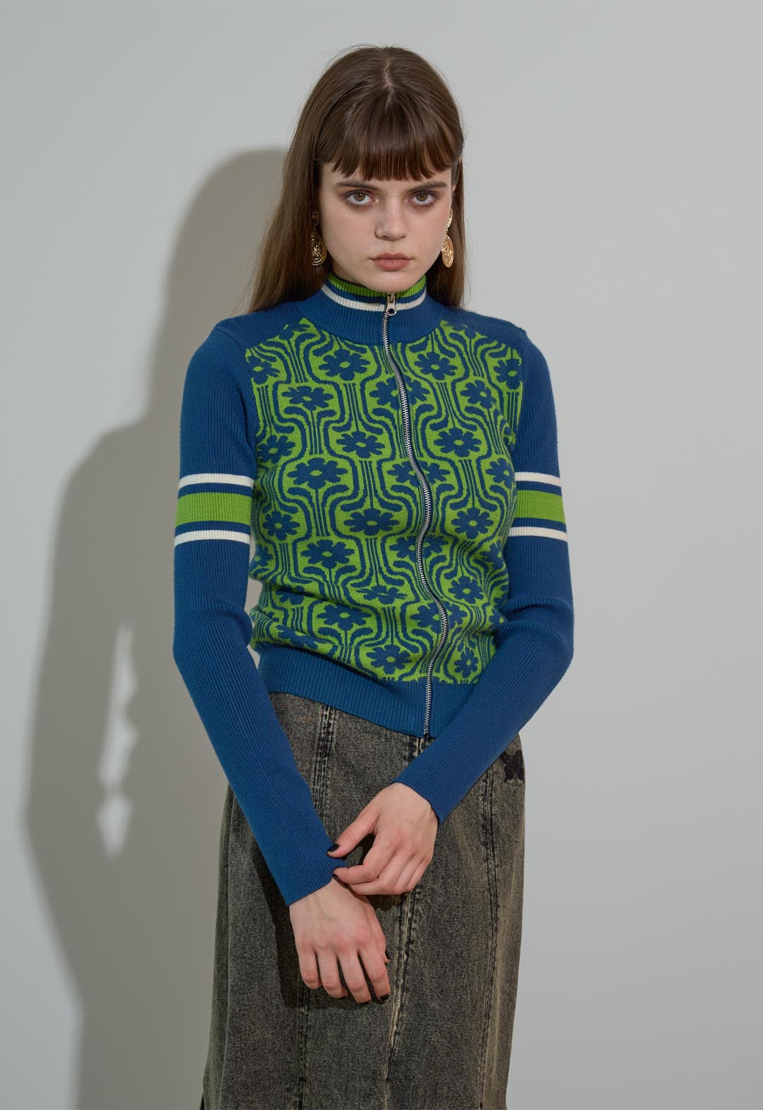 Ski knit blouson