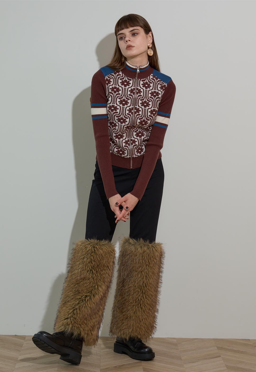 Ski knit blouson