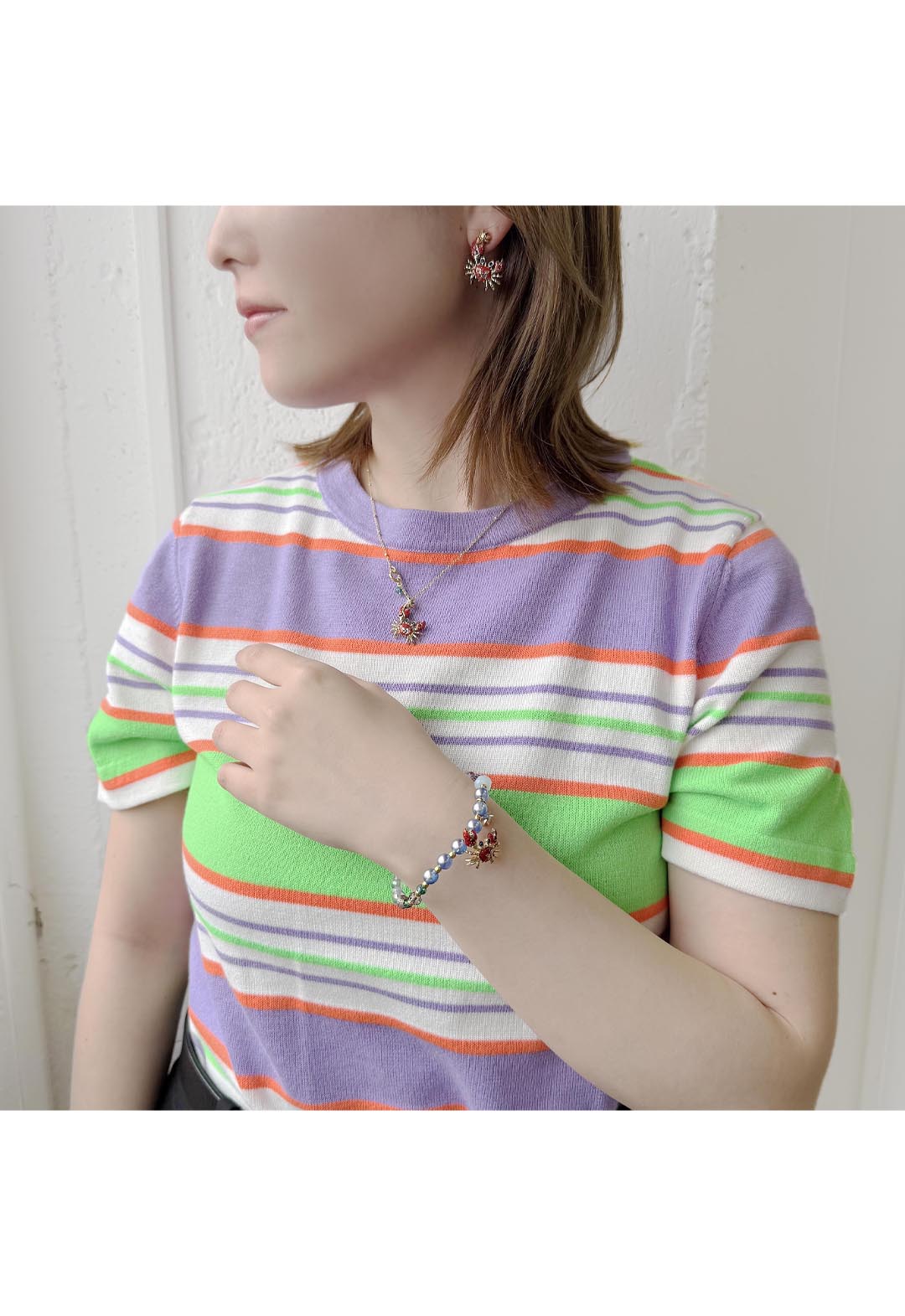 Crab motif bracelet