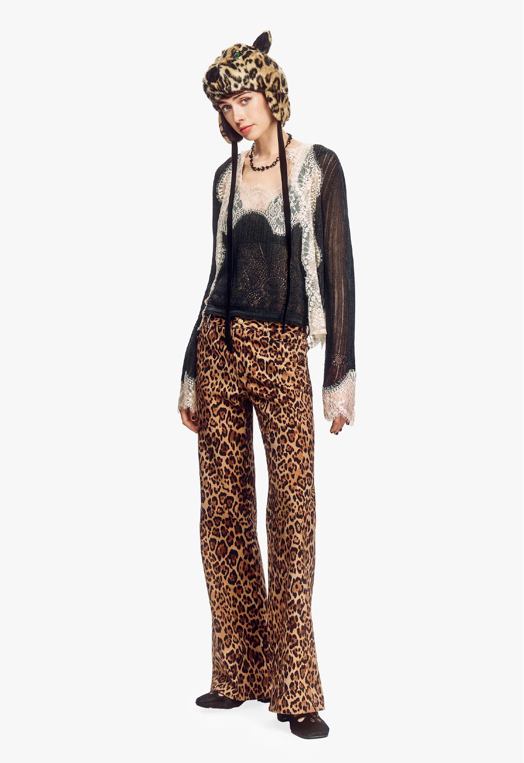 LINGERIE LACE KNIT CARDIGAN