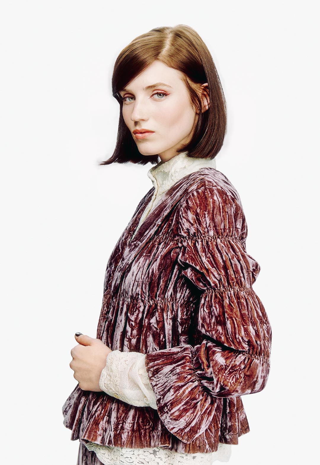 CRUSHED VELVET VICTORIAN BLOUSE