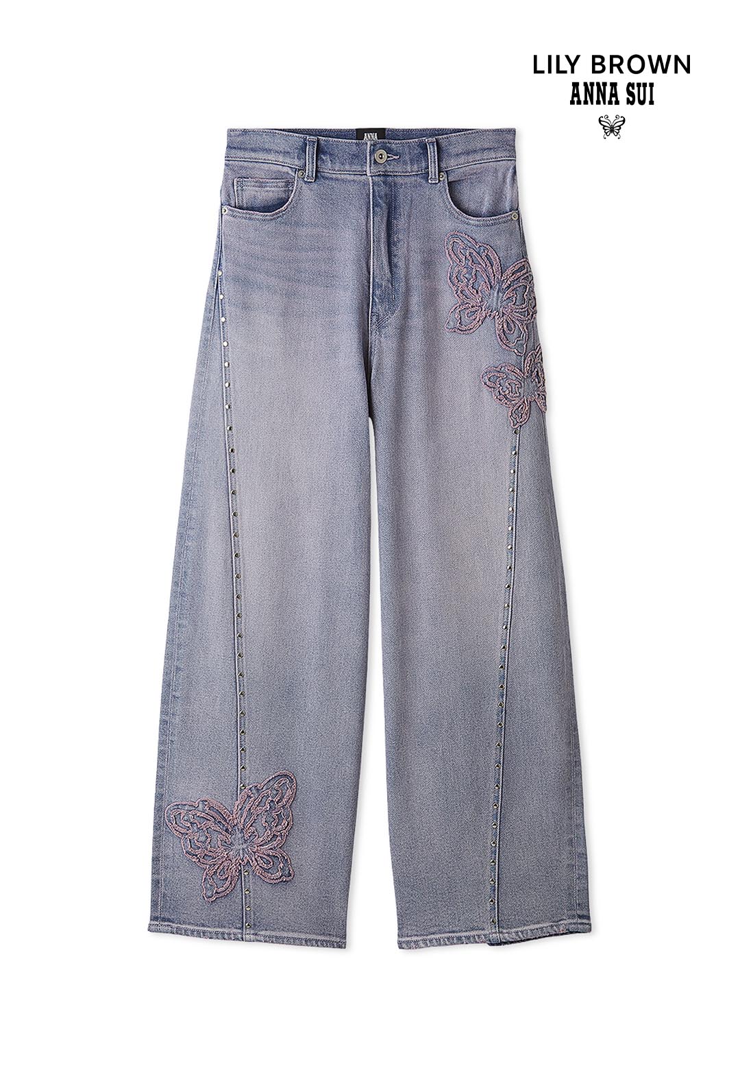 【LILY BROWN×ANNA SUI】Butterfly Wide Denim Pants