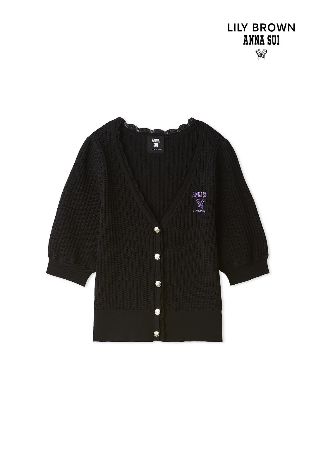 【LILY BROWN×ANNA SUI】Lace Knit Cardigan