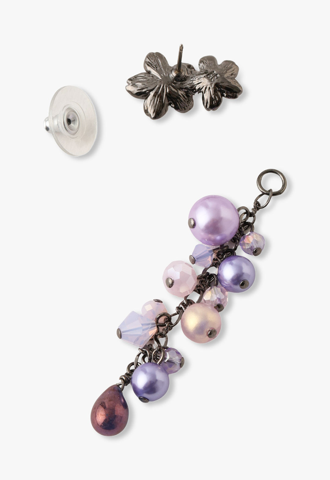 Cherry blossom and butterfly motif earrings