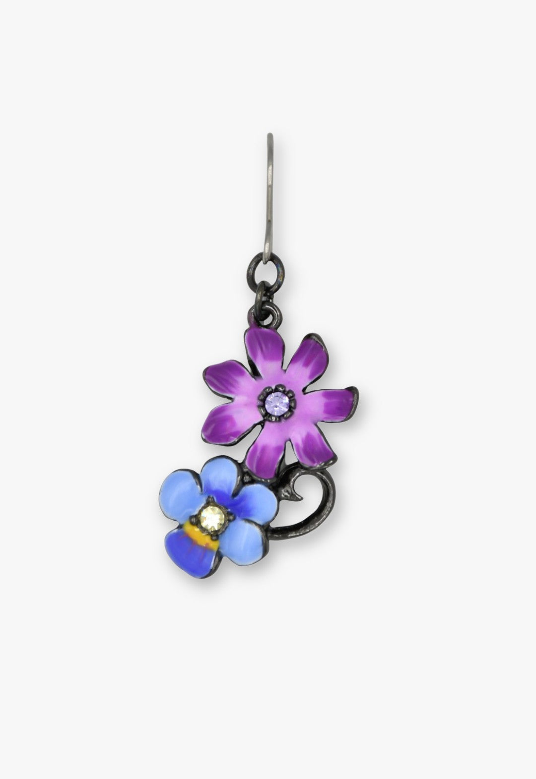 Flower motif earrings