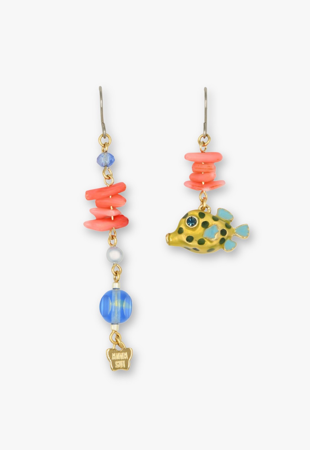 Boxfish motif earrings