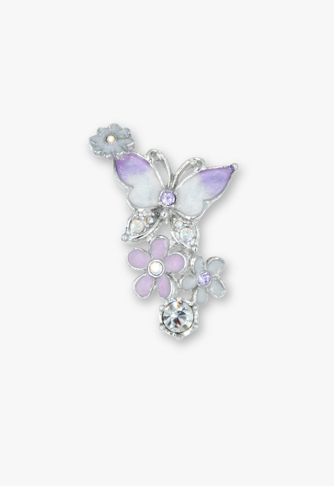 蝶 小花モチーフ ピアス